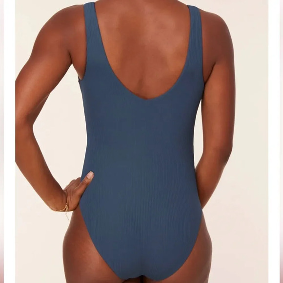 Andie The Bonita One Piece Swimsuit Rib Bijou Blue size S NWT - Picture 2 of 7
